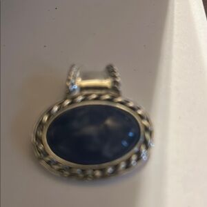 Elegant Silver and Blue Pendant